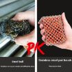 Stainless Steel Silicone Brush Pot Cleaner, 3 Ring Black, Heat Resistant - 6