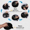 Stainless Steel Silicone Brush Pot Cleaner, 3 Ring Black, Heat Resistant - 7