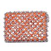 Stainless Steel Silicone Brush Pot Cleaner, 3 Ring, Orange, Heat Resistant - 1