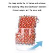 Stainless Steel Silicone Brush Pot Cleaner, 3 Ring, Orange, Heat Resistant - 4