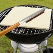 21" Wooden Handle Pizza Oven Brush w/ Stone Scraper, Stainless Steel Bristles - 2