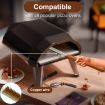 21" Wooden Handle Pizza Oven Brush with Stone Scraper, Copper Bristles - 7