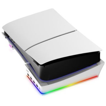 Sony PS5 Slim IPEGA PG-P5S021 RGB Stand with 4 USB HUBs - White - 1