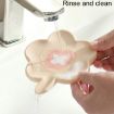 Beige Silicone Soap Dispenser & Non-Slip Drainage Holder for Bathroom - 4