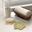 Beige Silicone Soap Dispenser & Non-Slip Drainage Holder for Bathroom - 8