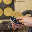 5" 8-Hole Sanding Discs 100pcs, P320 Grit, 125mm Yellow Flocking Sheet - 8