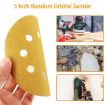 100pcs 5" 8-Hole Sanding Discs P600 Grit 125mm Yellow Flocking Sheets - 5