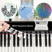 Removable Silicone Piano Notes Guide for 88-Key Keyboard, White Text - 2