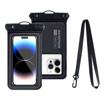 Waterproof Floating Bag for 6.9-Inch Phone - IPX8 30m, Dark Grey - 1
