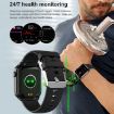 T12Pro 1.85" IP67 Waterproof Sports Health Bluetooth Call Smart Watch Black - 6