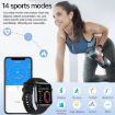 T12Pro 1.85" IP67 Waterproof Sports Health Bluetooth Call Smart Watch Black - 9