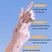 Summer Thin Ice Silk Anti-Slip Sunscreen Riding Gloves, One Size Gray - 4