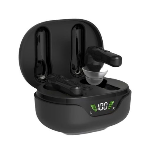 Rechargeable In-Ear Hearing Aid for Elderly - Sound Amplifier (Black) - 1