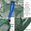5-Hole Green Automatic Folding Fish Net with Support Rod for Fishing - 4