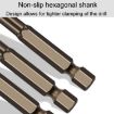 3mm Hex Shank Spiral Flute Alloy Drill Bits for Glass Tile, Four Edge - 5