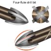 5mm Hex Shank Spiral Flute Drill Bits for Glass Tile - Four Edge Drivers - 4