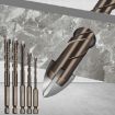 6mm Hex Shank Spiral Flute Alloy Drill Bits for Glass Tile, 4 Edge - 8