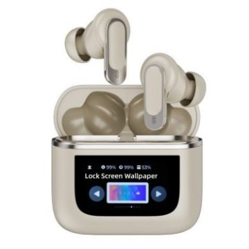 V8 Gold Smart Touch ANC Noise Reduction Wireless Bluetooth Earphones - 1
