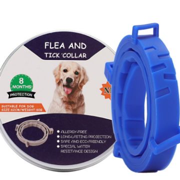 Flea & Tick Collar for Dogs & Cats, 72cm, Blue, Aluminum Case - 1