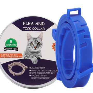 Flea & Tick Collar for Dogs & Cats, 38cm, Blue, Aluminum Case - 1