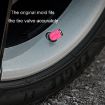 Luminous Car Motorcycle Tire Valve Caps 4pcs Set - Pink Sports Car - 8