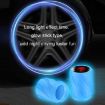 Luminous Tire Valve Caps 4pcs Set - Yellow Black Flag for Car/Motorcycle - 7