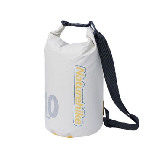 Naturehike 10L White Waterproof Bag - Dry Wet Separate Shoulder Pack - 1
