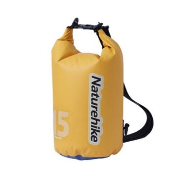 Naturehike 15L Yellow Waterproof Bag Dry Wet Separate Outdoor Shoulder Pack - 1