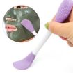 Dual Head Silicone Face Mask Brush - 2pcs Pink Cleansing & Massage Tool - 5