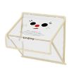 Foldable Waterproof Bathroom Hanging Bag with Lid - Large Beige - 1
