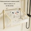 Large Black Foldable Waterproof Bathroom Hanging Bag with Lid for Clothes and Socks Storage - 5