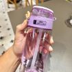 Portable Bouncing Straw Plastic Cup, 650ml White - Drop Resistant, Large Capacity - 4