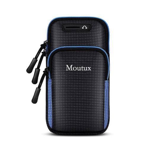 Moutux Waterproof Running Armband - Unisex Blue Cell Phone Holder - 1