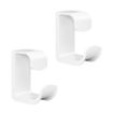 Bathroom Shelf & Washbasin Hook - No-Punch Wall Storage Rack (2pcs, White) - 1