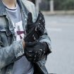 XXL Black Motorcycle Gloves - Non-slip, Touch Screen, Sun Protection - 8