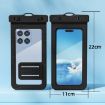 Waterproof 7.2" Mobile Phone Bag IPX8 30m with Finger Strap - Blue - 3
