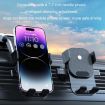 Black Air Outlet Car Suction Cup Dashboard Phone Holder - Auto Lock - 6
