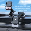 Black Air Outlet Car Suction Cup Dashboard Phone Holder - Auto Lock - 7
