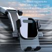 Orange Car Suction Cup Dashboard Phone Holder - Automatic Lock Air Outlet - 5