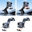 Black Telescopic Car Suction Cup Dashboard Phone Holder - Auto Lock - 2