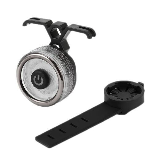 Dual Bracket Round Bicycle Brake Taillight - Intelligent Induction Light - 1