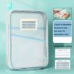 A4 Clear File Bag Pink - Student Books Stationery Storage Mesh Pouch - 4
