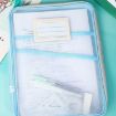 A4 Clear File Bag Pink - Student Books Stationery Storage Mesh Pouch - 8