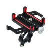Red Aluminum Alloy Motorcycle Bicycle Mobile Phone Holder - 1