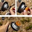 Large Yellow Outdoor Camping Gas Cylinder Adapter Stove Connector - 9