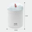 Pink 500ml Snowman Humidifier USB Desktop with Colorful Ambient Light - 3