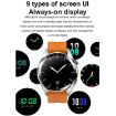 1.43" AMOLED Smartwatch Heart Rate Blood Pressure Monitor, Silver Orange Strap - 4