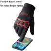 LANYIER Gray Motorcycle Riding Gloves Men Velvet Warm Touch Screen 70 - 5