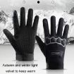 LANYIER Gray Motorcycle Riding Gloves Men Velvet Warm Touch Screen 70 - 9