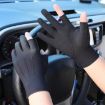 Men's Gray 2-Finger Outdoor Bicycle Fishing Gloves, Breathable Anti-UV - 2